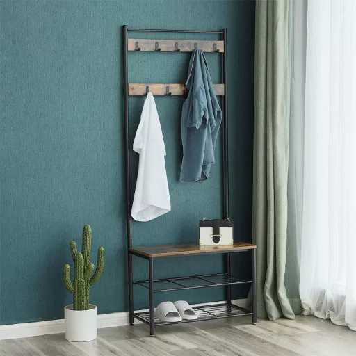 Előszobafal barna 32 x 70 x 175 cm