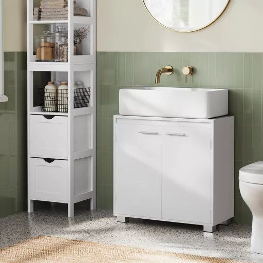 Mosdó alatti zárt szekrény 60x30x60cm