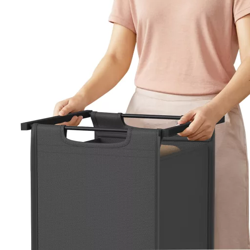 2  rekeszes szennyestartó, sötétszürke