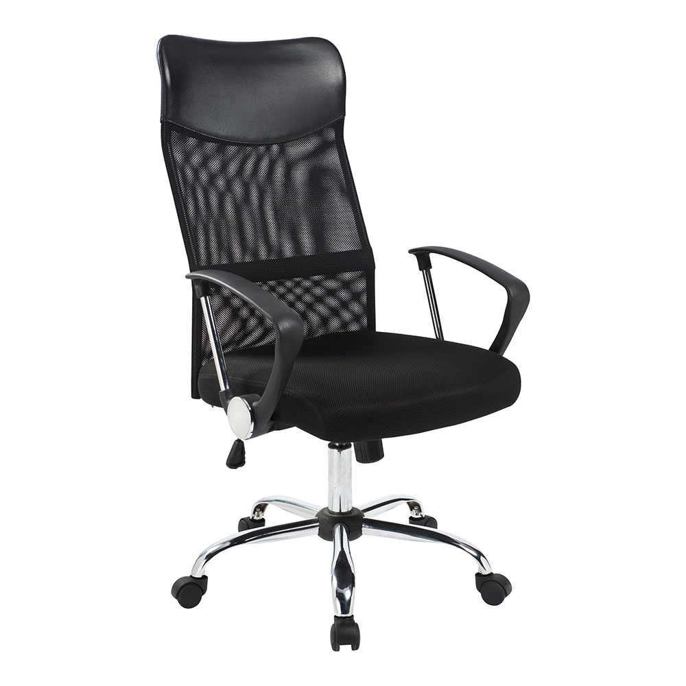 Timelesstools ergonomikus irodai szék magasított háttámlával - fekete