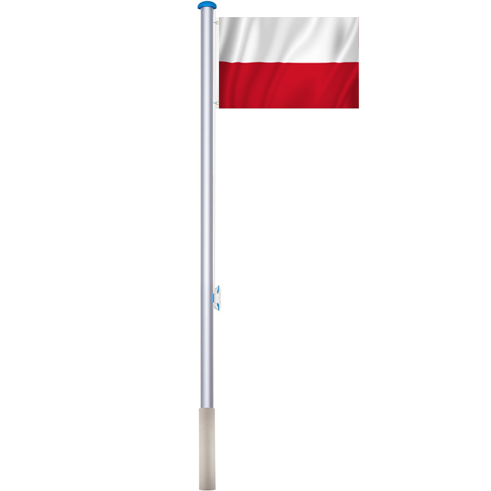 Timelesstools zászlótartó rúd kétoldalas 90x150cm lengyel zászlóval