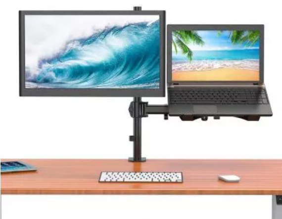 Állítható asztali monitor- és laptoptartó állvány
