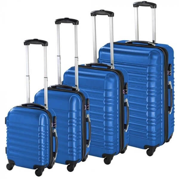 kék bőrönd szett