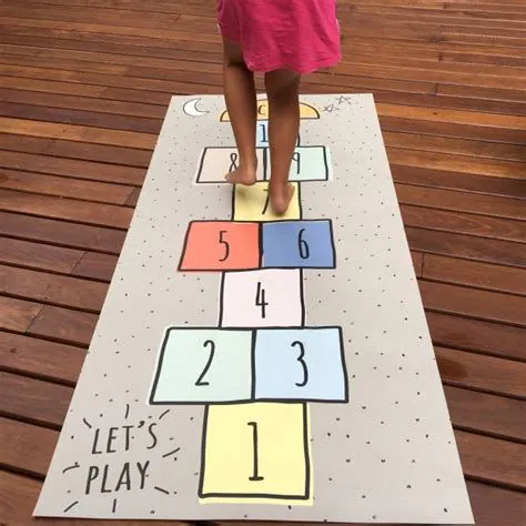 Ugróiskola gyerekszőnyeg kültéri játékhoz