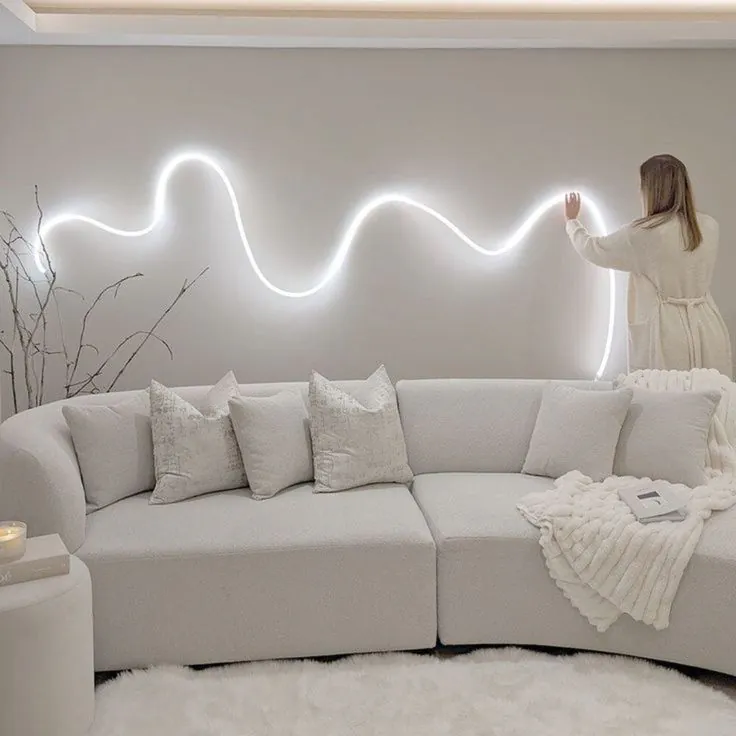 Otthoni wellness sarok LED szalaggal